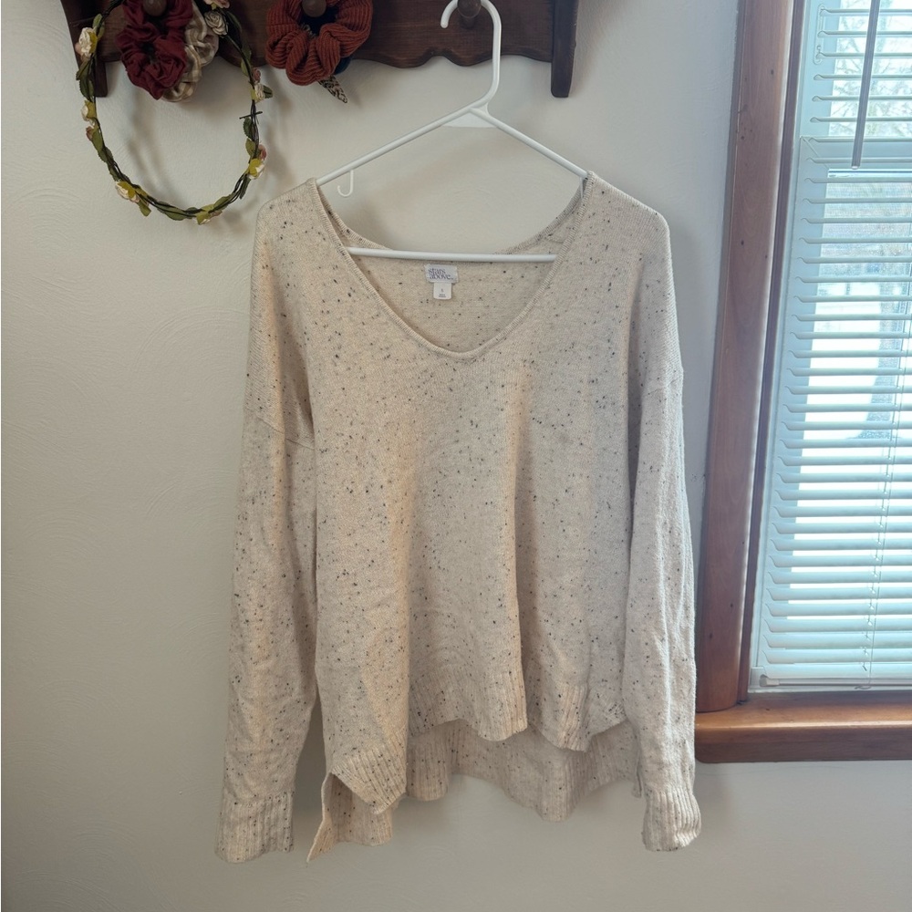Cozy Cream Knit Stars Above Top